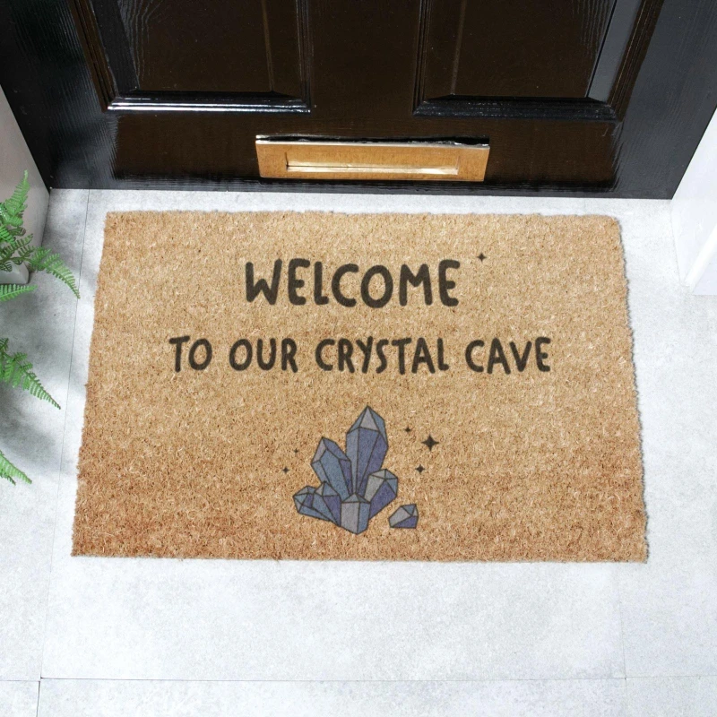 Image of Artsy Doormats Welcome To Our Crystal Cave Doormat (60 X 40Cm)