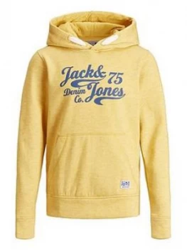 Image of Jack & Jones Junior Boys Panther Hooded Sweat Top - Spicy Mustard