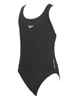 Image of Speedo Young Girls Endurance+ Medalist Swimsuit, Black, Size 6 Years, Women