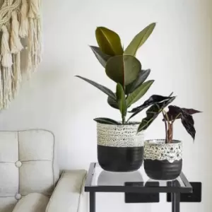 Image of Ivyline Marble Reactive Glaze Planter - H21Cm X D21Cm