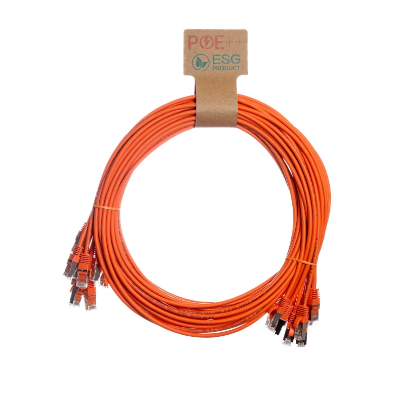 Image of Cablenet Cablenet 1m Cat6a RJ45 Orange U/FTP LSOH 30AWG Slim Snagless Booted Patch Lead (PK10) SL65-9010P