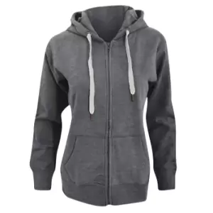 Image of Mantis Womens/Ladies Superstar Zip Hooded Sweatshirt / Hoodie (S) (Heather Grey Melange)