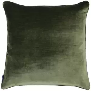 Image of Riva Home Luxe Velvet Cushion Cover (55 x 55cm) (Olive) - Olive