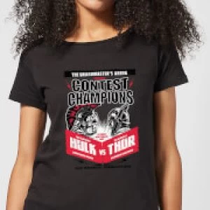 Image of Marvel Thor Ragnarok Champions Poster Womens T-Shirt - Black