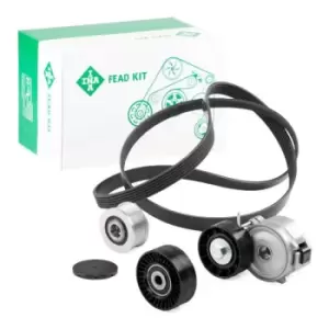 Image of INA V-ribbed belt set FORD,LAND ROVER 529 0518 20 1387927,1427353,1435647 Serpentine belt kit,Auxiliary belt kit,Poly V-belt kit,V-ribbed belt kit