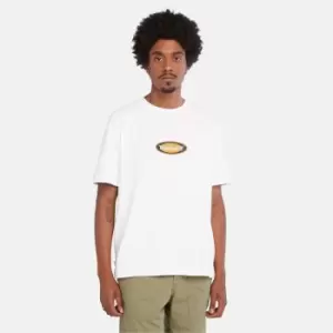 Image of Timberland Heavyweight Oval Logo T-Shirt For Men In White, Size M