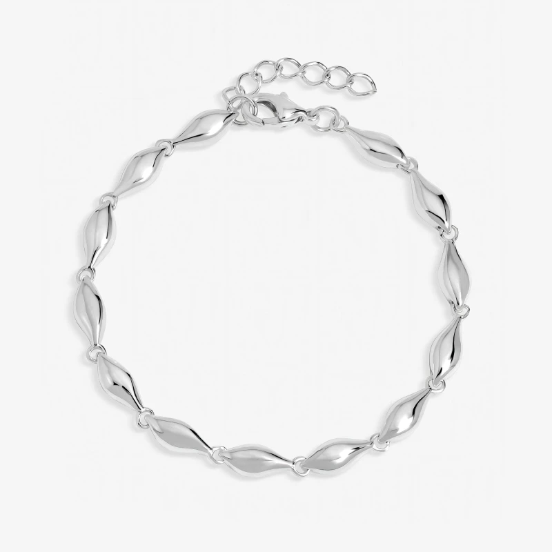 Image of Inicio Sterling Silver Plated Wave Bracelet - Gift Pouch Silver female One Size