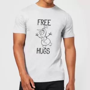 Image of Disney Frozen Olaf Free Hugs Mens T-Shirt - Grey - XS