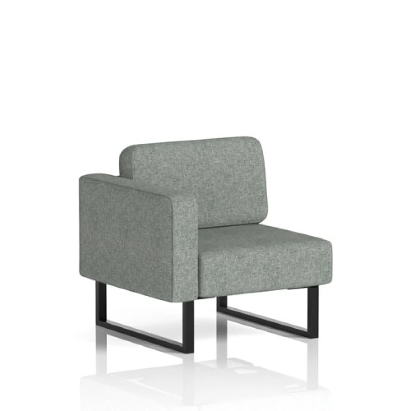 Image of Brixworth Modular Seating Right Unit with Black in Rivet Fabric - Prime