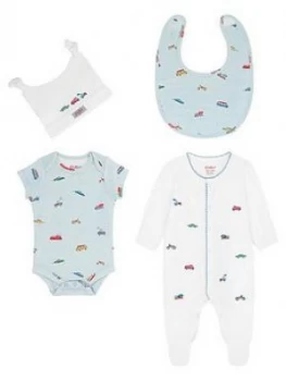 Image of Cath Kidston Baby Boys Spaced Transport Sleepsuit Gift Set - Blue