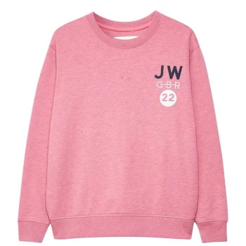 Image of Jack Wills Finch Boyfriend Crew Neck Sweatshirt - Pink