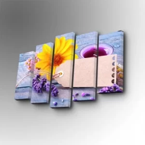 Image of 5PUC-105 Multicolor Decorative Canvas Painting (5 Pieces)