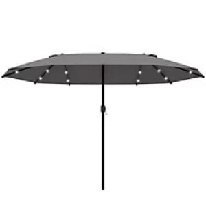 Image of Outsunny Umbrella 84D-106CG Steel, Polyester Dark Grey