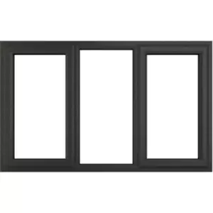 Image of Crystal Casement uPVC Window Left & Right Hand Opening Fixed Centre 1770mm x 1040mm Clear Double Glazing /White in Grey