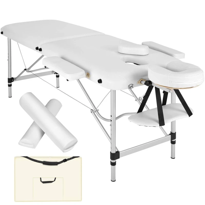 Image of tectake Massage Table Set in White White Unisex