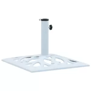 Image of Vidaxl Umbrella Base White 12 Kg 49cm Cast Iron