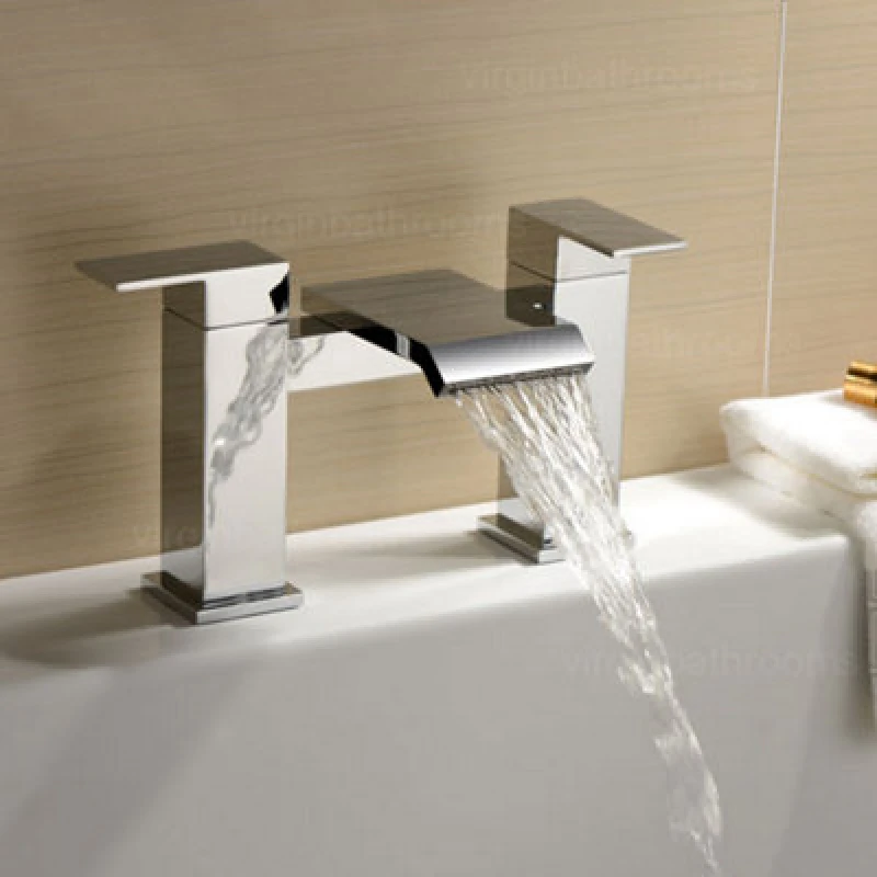 Image of Nes Home Devon Modern Waterfall Chrome Design Bath Filler Tap