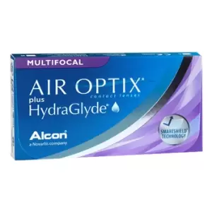 Image of Air Optix plus HydraGlyde Multifocal (3 Contact Lenses), Alcon, Multi-Focal Monthly Disposables, Lotrafilcon B
