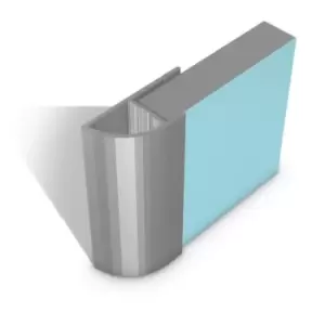 Image of Multipanel Classic Wall Panel Profile Quadrant End Cap Type E Satin Anodised Silver