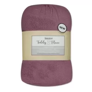 Image of I Saw It First Fleece Double Duvet Cover and Pillow Case Set - Purple