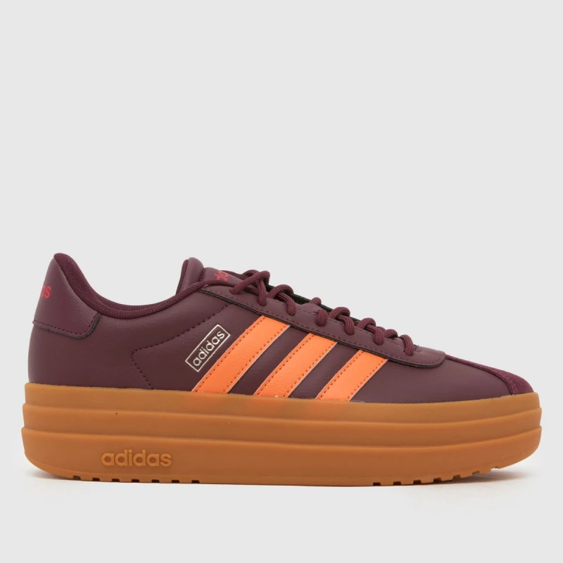 Image of adidas vl court bold trainers in burgundy Burgundy UK 7 (EU 40?)