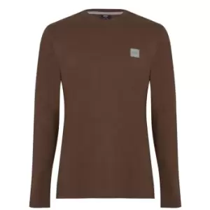 Image of Boss Tacks Long Sleeve T Shirt - Brown