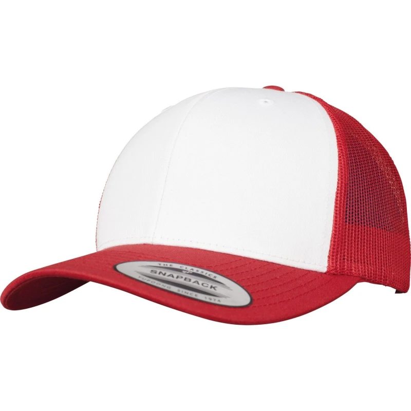 Image of Flexfit by Yupoong Mens Retro Trucker Coloured Front Cap in Light Red Light Red Male One Size