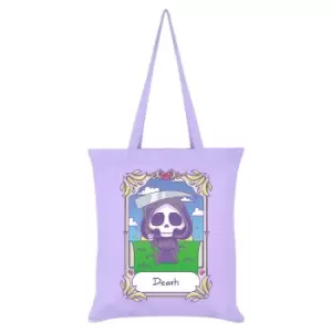 Image of Deadly Tarot Death Kawaii Tote Bag (One Size) (Lilac)