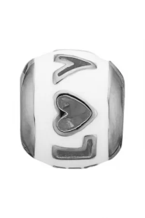 Image of Ladies Christina Sterling Silver Enamel Love Bead Charm 623-S13