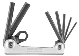 Image of Teng Tools 1471AF 7 Piece AF Folding Hex Key Set with Chrome Case