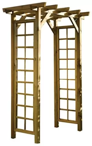 Image of Rowlinson Square Top Wooden Garden Arch