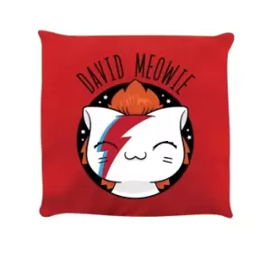 Image of VI Pets David Meowie Filled Cushion (One Size) (Red)