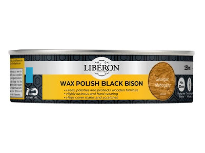 Image of Liberon Black Bison Wax Paste Georgian Mahogany 150ml Georgian Mahogany unisex