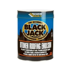 Image of Everbuild Black Jack 906 Bitumen Roofing Emulsion 5 litre