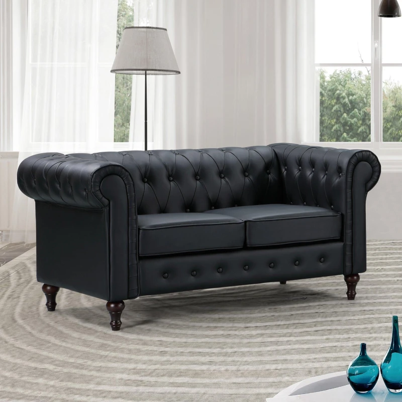Image of Artemis Home Richland 2 Seat Sofa in Black Unisex