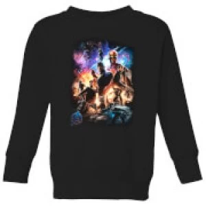 Image of Avengers Endgame Character Montage Kids Sweatshirt - Black - 3-4 Years