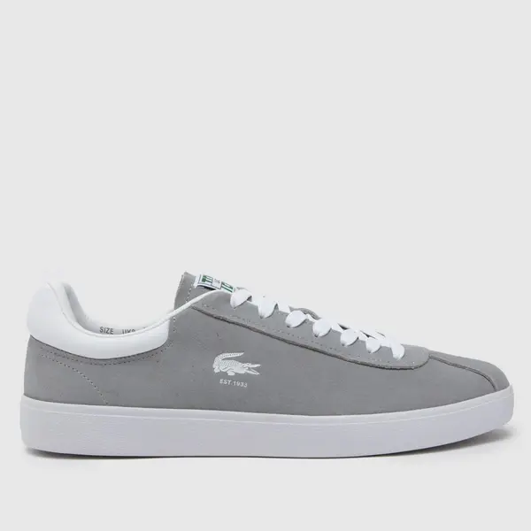 Image of Lacoste Grey / White Baseshot Translucent Sole Trainers grey Male 9 212710UK