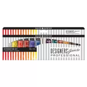 Image of Daler-Rowney 136900001 Designers' Gouache Paint 12 x15ml Introduct...