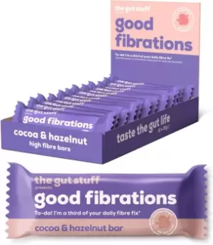 Image of The Gut Stuff Good Fibrations Cocoa & Hazelnut Bar - 35g x 12