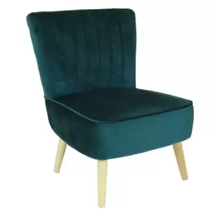 Image of Velvet Cocktail Chair Forest Green