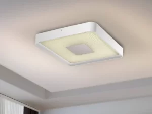 Image of Sunny Integrated LED Flush Ceiling Light with Remote Control White