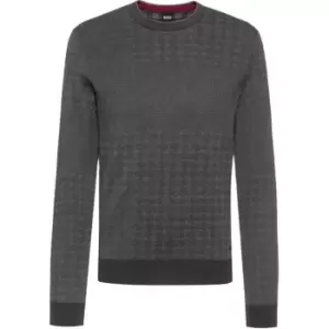 Image of Boss Anstooth Knit Jumper - Grey