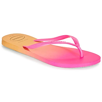 Image of Havaianas SLIM GRADIENT womens Flip flops / Sandals (Shoes) in Pink