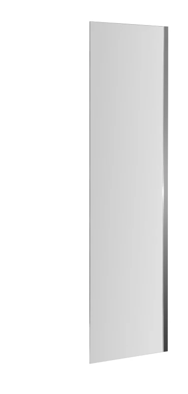 Image of Balterley Fixed Toughened Safety Glass Reversible Bath Screen Wide 6mm 350mm Silver