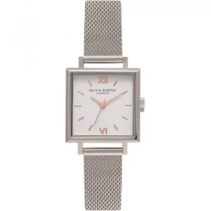 Image of Square Dials Silver Mesh Watch