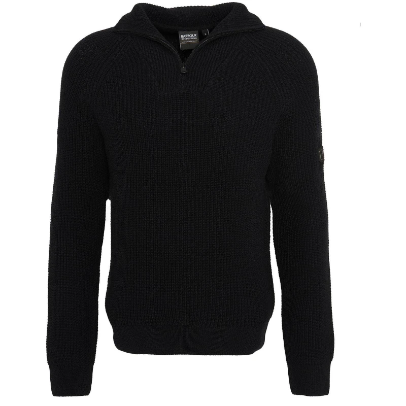 Image of Barbour International Chester Half-Zip Jumper - Black L