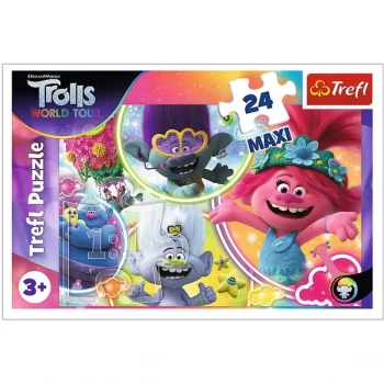 Image of The Music World Of Trolls Jigsaw Puzzle - 24 Pieces