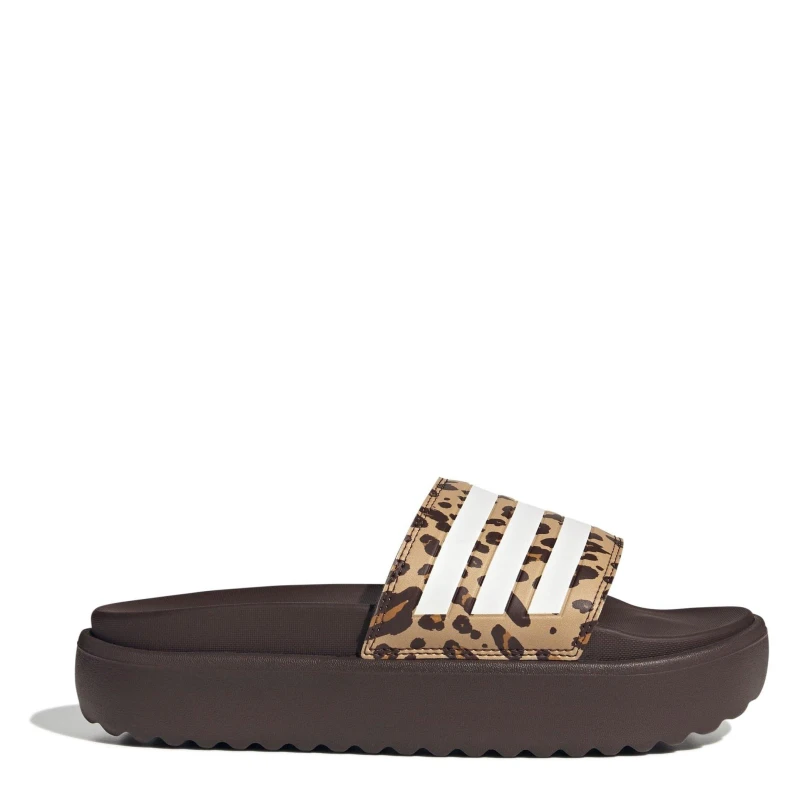 Image of Womens slides adidas Adilette Platform Marron Female 37