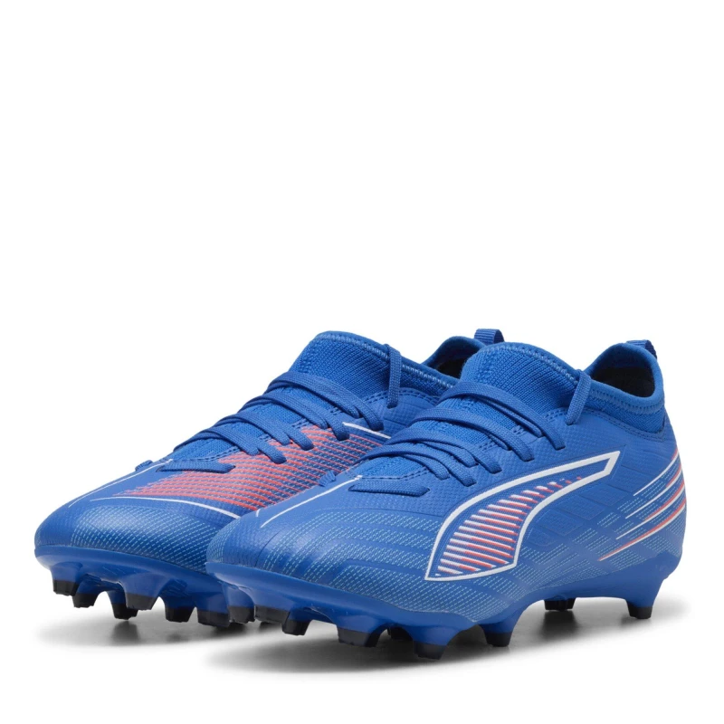 Image of Puma Ultra 5 Match Juniors Firm Ground Football Boots Blue/White male 3 (35.5)