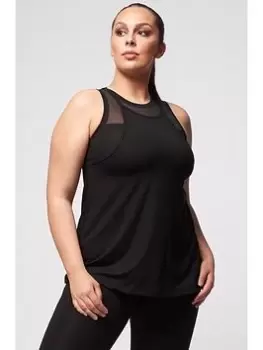 Image of TLC Sport Performance Tlc Sport A Line Loose Vest - Black, Size S, Women